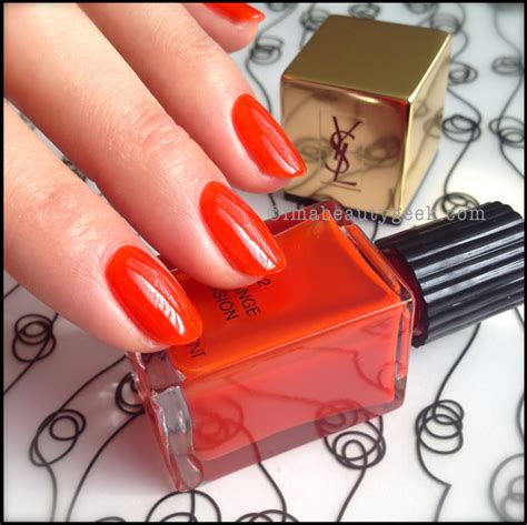 la laque couture ysl lips orange|ysl la laque nail varnish.